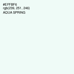 #EFFBF6 - Aqua Spring Color Image